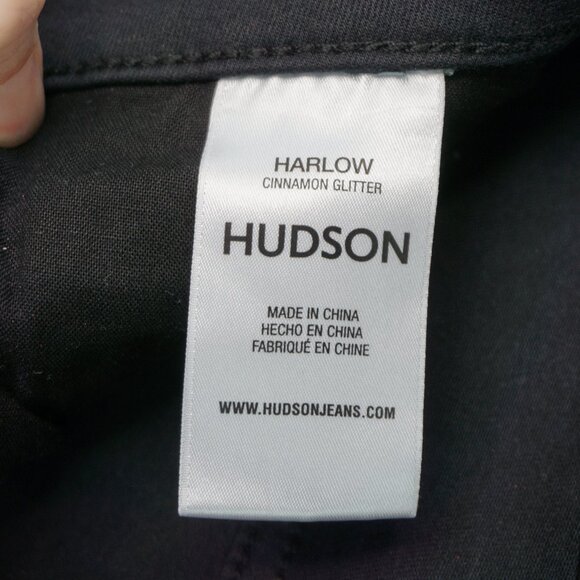 New HUDSON Jeans Harlow Ultra High-Rise Cigarette Jeans Cinnamon Glitter size 27 - Picture 15 of 16